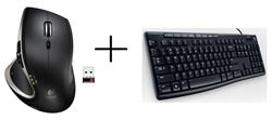 Logitech® Wireless Mouse Performance MX EER Laser, Unifying + Logitech® USB Keyboard Media K200