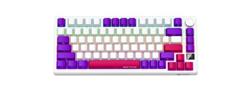 Lorgar KBP7075, Pro bezdrôtová mechanická herná klávesnica, Wireless 2.4 GHz/ BT 5.0, 75% , Displ., SK/CZ layout, biela