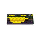 Lorgar KBP70TKLW, Pro bezdrôtová mechanická herná klávesnica, 2.4 GHz/ BT 5.0, Displej, multim. tlač., US layout, žltá