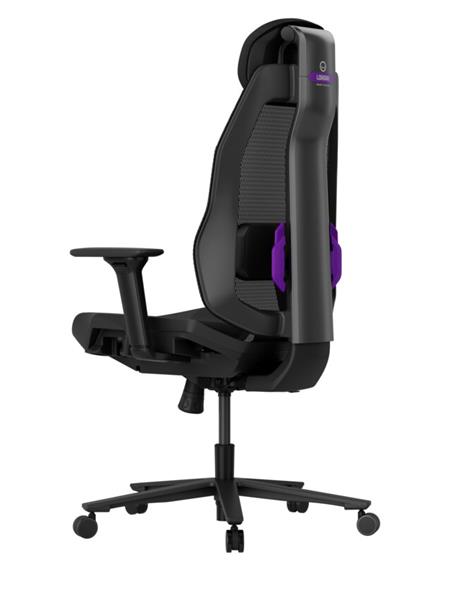 Lorgar PRO CHA51 ergonomická herná stolička, 4D podrúčky, bedrová opora, nastaviteľná opierka hlavy, čierno fialová