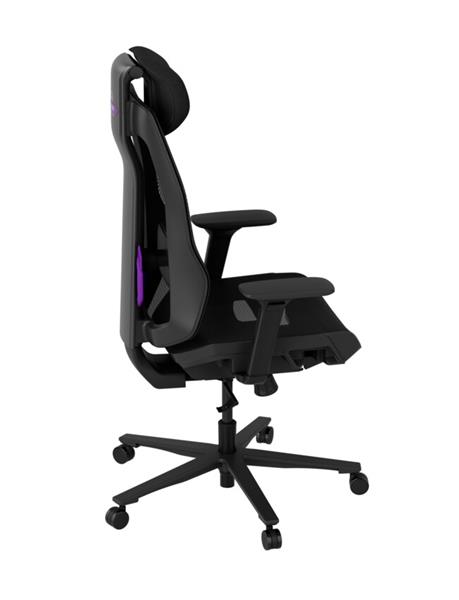 Lorgar PRO CHA51 ergonomická herná stolička, 4D podrúčky, bedrová opora, nastaviteľná opierka hlavy, čierno fialová
