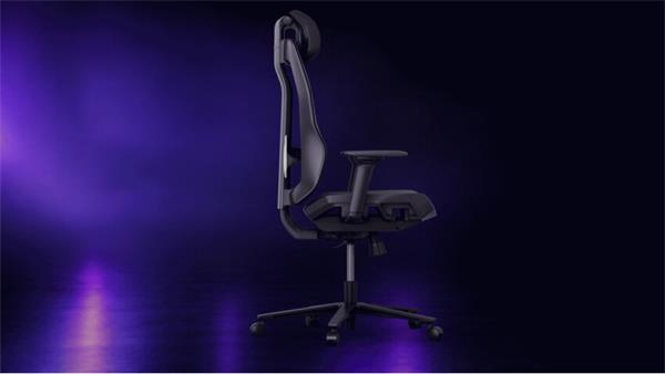 Lorgar PRO CHA51 ergonomická herná stolička, 4D podrúčky, bedrová opora, nastaviteľná opierka hlavy, čierno fialová