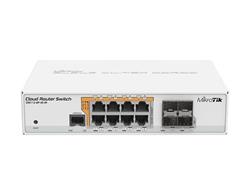MIKROTIK RouterBOARD Cloud Router Switch CRS112-8P-4S-IN (400MHz; 128MB RAM; 8x GLAN POE/POE+; 4x SFP)