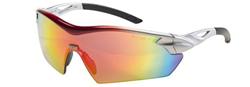 MSA Racers okuliare, dúhové zrkadlové sklá , Sightgard povrchová vrstva , lesklý strieborno červený rám