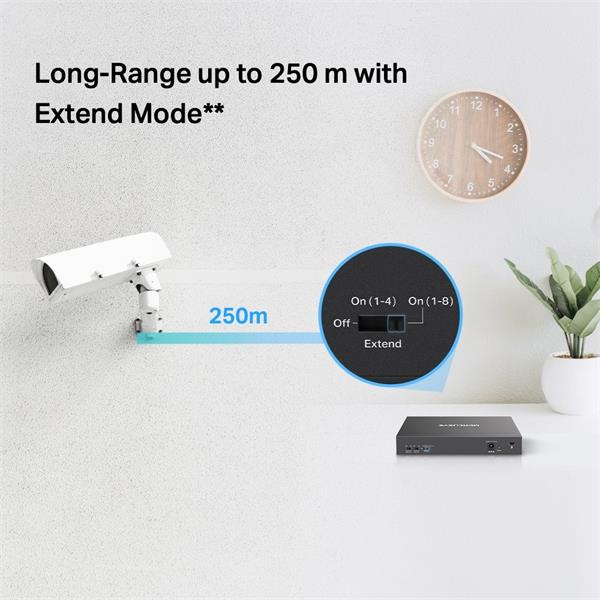 NV Version is suitabe for customers who's voltage input is between 220V-240V"10-Port 10/100Mbps Desktop Switch with 8-Po