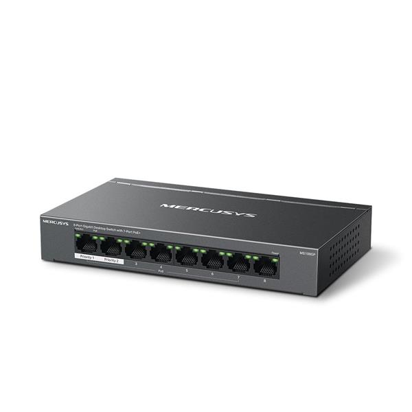 NV Version is suitabe for customers who's voltage input is between 220V-240V"8-Port Gigabit Desktop Switch with 7-Port P