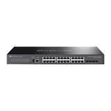 Omada 24-Port Gigabit Stackable Lite L3 Managed Switch with 4 10G Slots PORT: 24× Gigabit RJ45 Ports, 4× 10G SFP+ Slots,