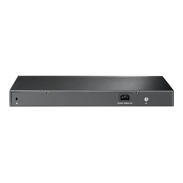 Omada 28-Port PoE+ Gigabit Smart Switch with 4 SFP Slots PORT: 24× Gigabit PoE+ Ports, 4× Gigabit SFP Slots SPEC: 802.3a