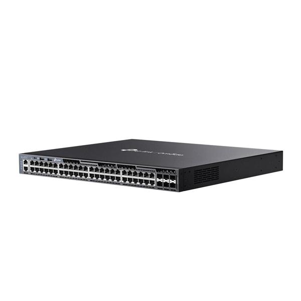 Omada 48-Port Gigabit Stackable L3 Managed Switch with 6 10GE SFP+ Slots PORT: 48× Gigabit RJ45 Ports, 6× 10G SFP+ Slots