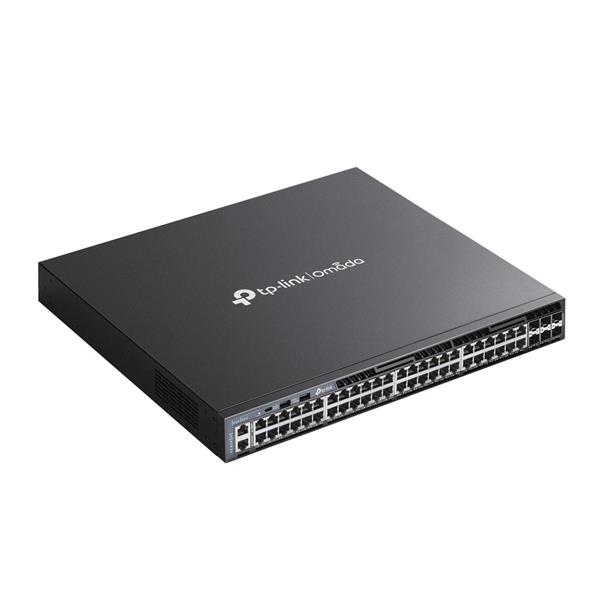 Omada 48-Port Gigabit Stackable L3 Managed Switch with 6 10GE SFP+ Slots PORT: 48× Gigabit RJ45 Ports, 6× 10G SFP+ Slots