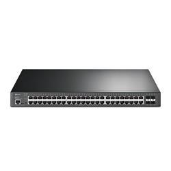 Omada 48-Port PoE+ Gigabit L2+ Managed Switch with 4 10GE SFP+ Slots PORT: 48× Gigabit PoE+ Ports, 4× 10G SFP+ Slots, RJ
