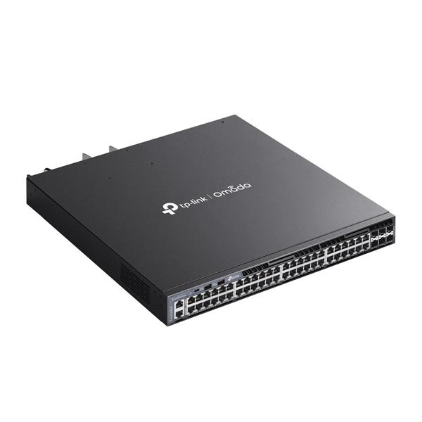 Omada 48-PortGigabit Stackable L3 Managed PoE+ Switch with 6 10GE SFP+ Slots PORT: 48× Gigabit PoE+ RJ45 Ports, 6× 10G S