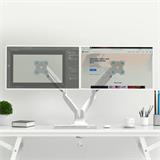 ONKRON Dvojitý stojan na monitor pre 13 až 34-palcové LCD LED monitory s hmotnosťou do 9 kg, biely