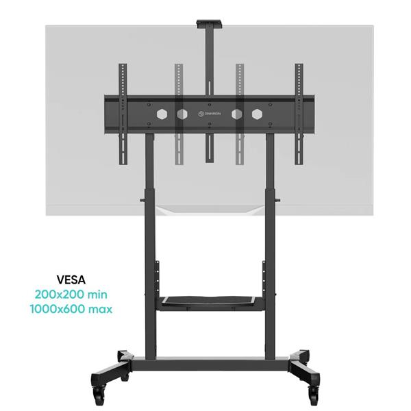 ONKRON TV mobilný stojan pre 50"-100", VESA 1000x600 max, 90kg, čierny