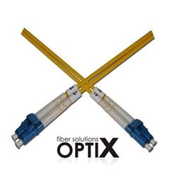 Optický duplex kabel 09/125, LC/LC, LSOH, (OS2), G657A, 0,5m