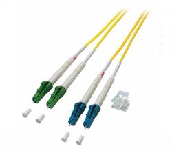 Optický kábel LC/APC-LC, 1m SM Duplex OS2(9/125µm), LSOH, 2mm, žltý