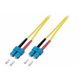 Optický kábel SC-SC, 20m Duplex OS2(9/125µm), LSOH, 3mm, žltý