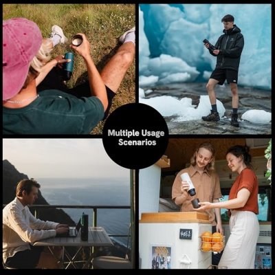 Outin Nano Prenosný espresso kávovar, farba vesmírne sivý