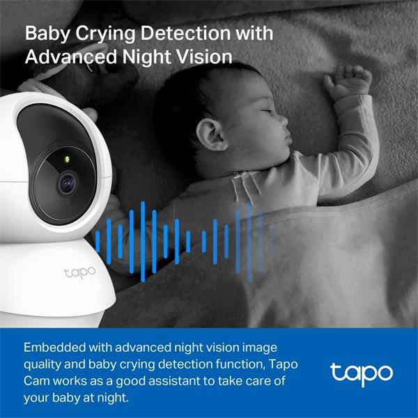 Pan/Tilt Home Security Wi-Fi Camera SPEC: 1080p, 2.4 GHz, Horizontal 360o FEATURE: Pan/Tilt, Motion Detection and Notifi