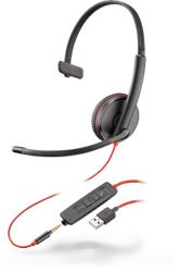 Plantronics BLACKWIRE 3215 headset Mono, USB-A, 1 x 3.5 mm miniJack