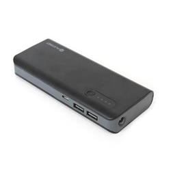 Platinet POWER BANK, 2xUSB port 2.1/ 1A, čierny, 8000 mAh. Externá batéria s nabíjačkou