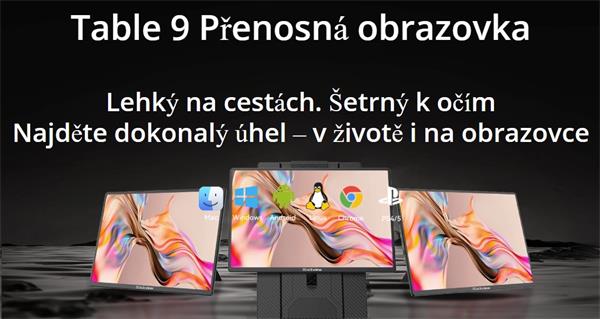 Prenosný monitor Blackview Table 9, 16", IPS FHD 1920x1200 16:9 LCD 60Hz 178 USB-C 3.1x2, čierny