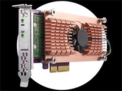 Qnap QM2: M.2 SSD PCIe Expansion Card Dual M.2 PCIe SSD slots, low-profile PCIeX4 adapter