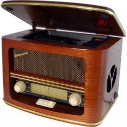 ROADSTAR ROADSTAR STYLE WOODEN HOME RADIO WITH TOP LOADING CD-MP3 PLAYER, Poskodena krabica