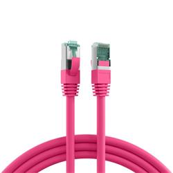 S/FTP (PiMF) Patchkábel LSOH 3m cat.6a, magenta, Cu  