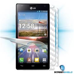 ScreenShield LG Optimus L5 - Films on display and carbon skin (white)