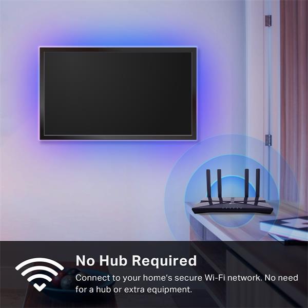 Smart Light Strip, Multicolor SPEC: 2.4 GHz Wi-Fi, 802.11b/g/n, one 16.4 ft/5m RGBW+IC LED light strip, 1000lm, 2500K~65