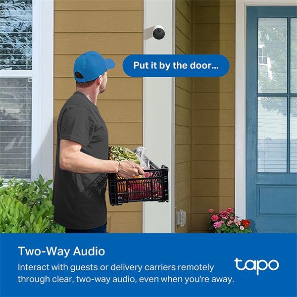 Smart Wire-Free Indoor/Outdoor Security Camera SPEC: 2K (2304x1296), 2.4 GHz, 6400mAh rechargeable lithium-ion battery F