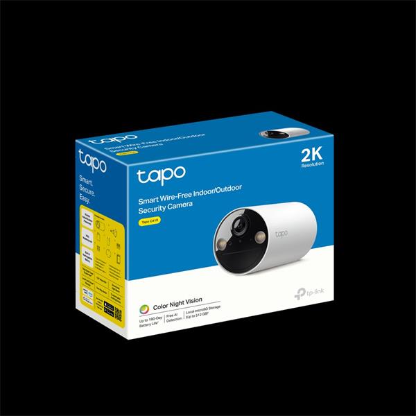 Smart Wire-Free Indoor/Outdoor Security Camera SPEC: 2K (2304x1296), 2.4 GHz, 6400mAh rechargeable lithium-ion battery F