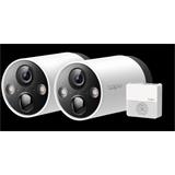 Smart Wire-Free Security Camera, 2 Camera System SPEC: 2 × Tapo C420, 1 × Tapo H200, 2K+(2560x1440), 2.4 GHz, 5200mAh re