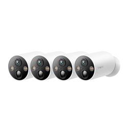 Smart Wire-Free Security Camera, 4-Pack SPEC:2K QHD (2560x1440), 2.4 GHz, 10000mAh rechargeable lithium-ion battery FE