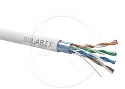 SOLARIX kabel FTP, Cat5E, drôt, PVC, Eca, box 305m - šedá