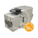 Solarix Keystone MULTIPACK 24 ks - samořezný CAT5E STP SXKJ-5E-STP-BK-SA