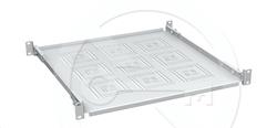 Solarix Polica 19" 1U 450mm pevná RAL 7035 úchyt na předne aj zadné lišty UP-14-G