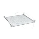 Solarix Polica 19" 1U 450mm pevná RAL 7035 úchyt na předne aj zadné lišty UP-14-G
