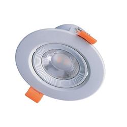 Solight LED podhľadové svietidlo bodové, 5W, 400lm, 3000K, okrúhle, strieborné