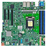 Supermicro 1xLGA1150 (Xeon E-23xx,i3), C246, 4xDDR4, 8xSATA3, 1xM.2, 1xPCIe4.0 x16, VGA, 4x LAN, IPMI