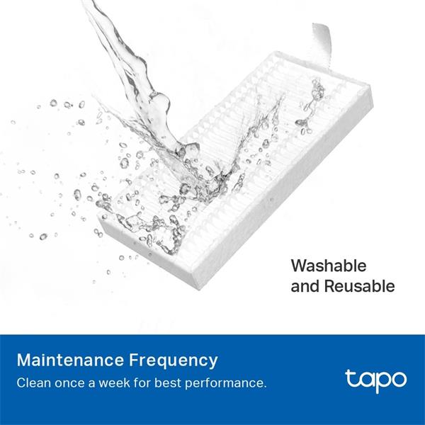 Tapo Robot Vacuum Replacement Kit SPEC: Main Brush ×1, Side Brush ×2, HEPA Filter ×2 Suitable for Tapo RV30 Plus, Tap