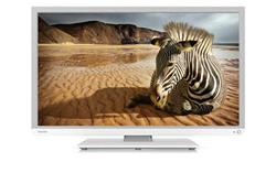 TOSHIBA LED TV 24" (61cm) HD LED Edge DNR DVB-T/C USB Playback HDMI SCART VGA USB, biela