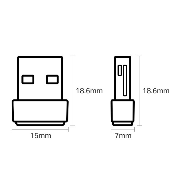 TP-LINK Archer T2U Nano AC600 Wi-Fi USB Adapter, Nano Size, 433Mbps at 5GHz + 150Mbps at 2.4GHz, USB 2.0