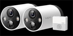 TP-LINK "Smart Wire-Free Security Camera, 2 Camera SystemSPEC: 2 × Tapo C420, 1 × Tapo H200, 2K+(2560x1440), 2.4 GHz, 5