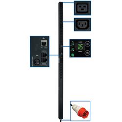 TrippLite 3-Phase Monitored PDU, 11 kW, 36 230V outlets (30-C13, 6-C19) 3m Cord, IEC-309 Red 16A Input, 0U vertical moun