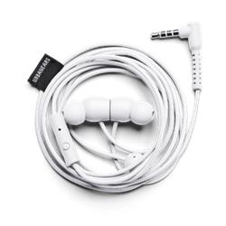 URBANEARS BAGIS True White, štýlové slúchadlá do uší s mikrofónom a DO pre smartfóny, biele