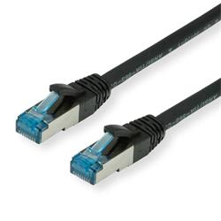 Value patch kábel Cat6A S/FTP čierny LSOH, 0,5m