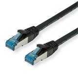 Value patch kábel Cat6A S/FTP čierny LSOH, 0,5m