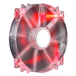 ventilátor Coolermaster 200x200x30 Mega Flow, LED červená transparent 19dBA